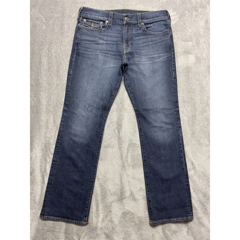 True Religion Ricky With Flap Men's Straigh Leg Denim Jeans Size 36x32